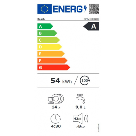 BOSCH SMV4ECX28E Εντοιχιζόμενο Πλυντ'ηριο Πιάτων 60cm